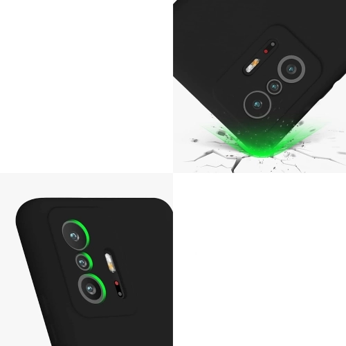 Xiaomi Mi 13T Pro Kılıf Silikon Mat Esnek Kamera Korumalı Biye Kapak - Siyah