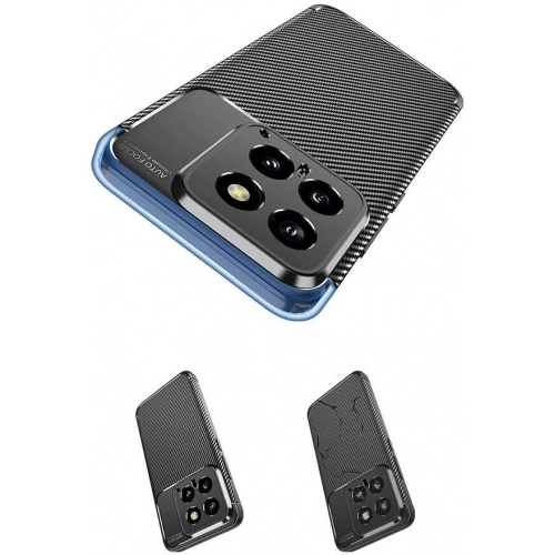 Xiaomi Mi 14 Kılıf Silikon Parmak İzi Bırakmayan Karbon Soft Negro Kapak - Siyah