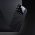 Xiaomi Mi 14 (6.1) Kılıf Magsafe Özellikli Karbon Fiber Benks Essential ArmorAir 600D Kevlar Kapak - Siyah