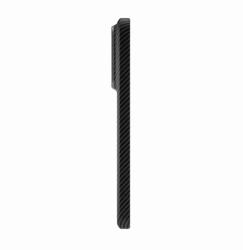 Xiaomi Mi 14 (6.1) Kılıf Magsafe Şarj Özellikli 600D Kevlar Zore Krek Karbon Kapak - Siyah