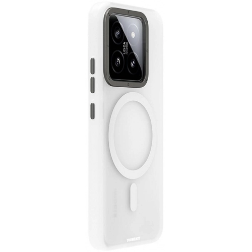 Xiaomi Mi 14 Kılıf Magsafe Şarj Özellikli Youngkit Hidden Sand Serisi Kapak - Beyaz