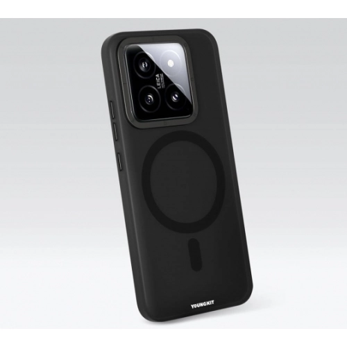 Xiaomi Mi 14 Kılıf Magsafe Şarj Özellikli Youngkit Hidden Sand Serisi Kapak - Beyaz