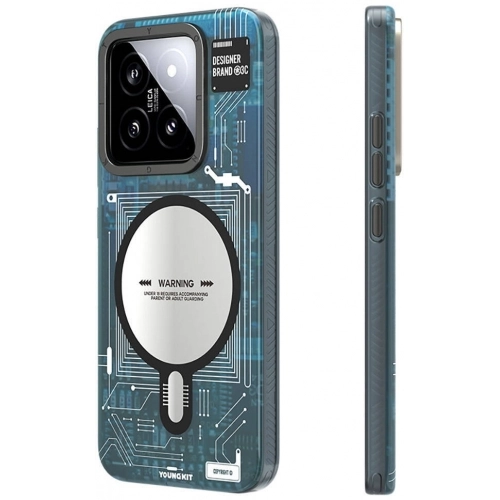 Xiaomi Mi 14 Kılıf Magsafe Şarj Özellikli YoungKit Technology Serisi Kapak - Beyaz