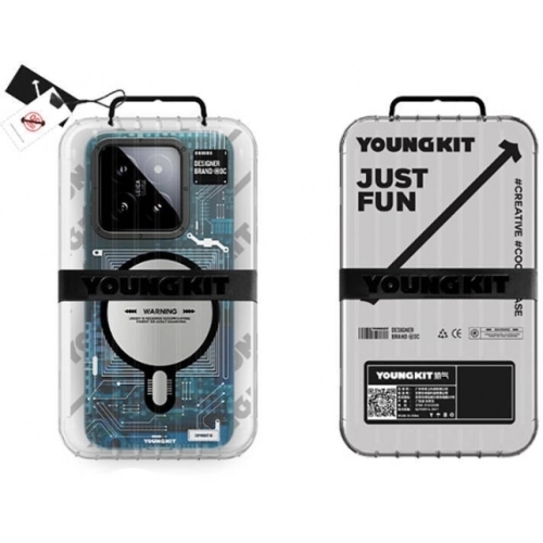 Xiaomi Mi 14 Kılıf Magsafe Şarj Özellikli YoungKit Technology Serisi Kapak - Beyaz