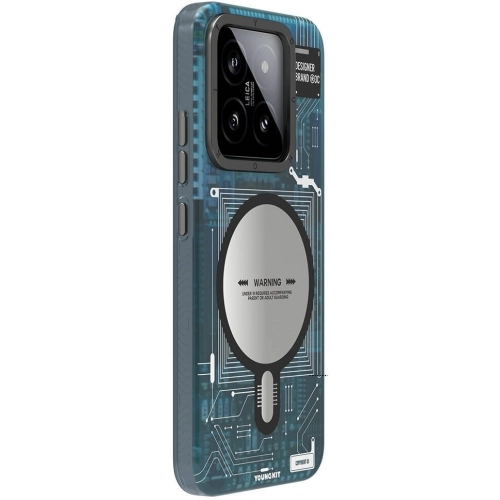 Xiaomi Mi 14 Kılıf Magsafe Şarj Özellikli YoungKit Technology Serisi Kapak - Kırmızı