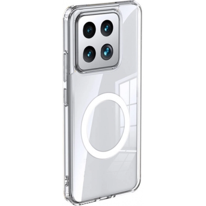 Xiaomi Mi 14 Kılıf Mat Arka Yüzey Wireless Şarj Özellikli Flet Magsafe Kapak - Şeffaf