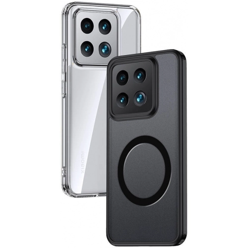 Xiaomi Mi 14 Kılıf Mat Arka Yüzey Wireless Şarj Özellikli Flet Magsafe Kapak - Şeffaf