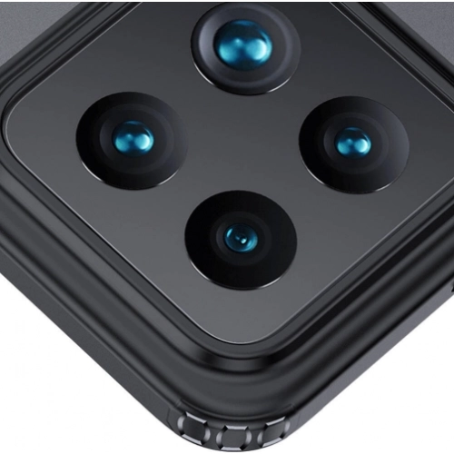 Xiaomi Mi 14 Kılıf Mat Arka Yüzey Wireless Şarj Özellikli Flet Magsafe Kapak - Siyah