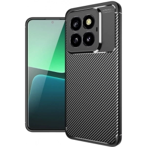 Xiaomi Mi 14 Pro Kılıf Silikon Parmak İzi Bırakmayan Karbon Soft Negro Kapak - Siyah