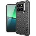 Xiaomi Mi 14 Pro Kılıf Silikon Parmak İzi Bırakmayan Karbon Soft Negro Kapak - Siyah