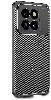 Xiaomi Mi 14 Pro Kılıf Karbon Serisi Mat Fiber Silikon Negro Kapak - Siyah