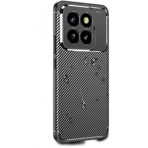 Xiaomi Mi 14 Pro Kılıf Silikon Parmak İzi Bırakmayan Karbon Soft Negro Kapak - Siyah