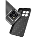 Xiaomi Mi 14 Pro Kılıf Silikon Parmak İzi Bırakmayan Karbon Soft Negro Kapak - Siyah