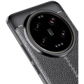 Xiaomi Mi 14 Ultra Kılıf Deri Görünümlü Lüks Parmak İzi Bırakmaz Niss Silikon Kapak - Siyah