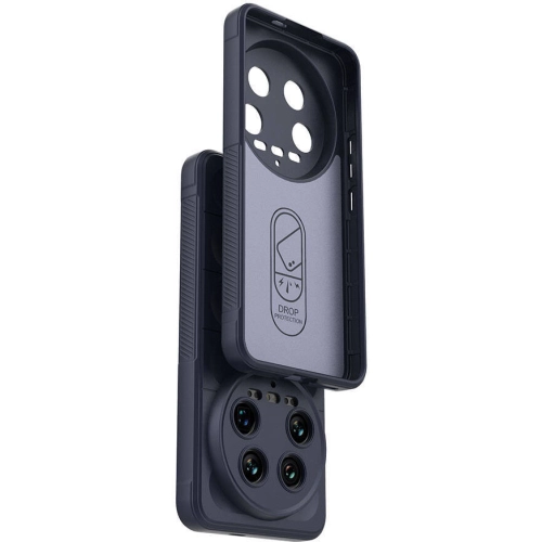 Xiaomi Mi 14 Ultra Kılıf Esnek TPU Oyuklu Arka Yüzey Tasarımlı Zore Etnik Silikon Kapak - Koyu Yeşil