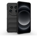 Xiaomi Mi 14 Ultra Kılıf Esnek TPU Oyuklu Arka Yüzey Tasarımlı Zore Etnik Silikon Kapak - Siyah