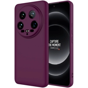 Xiaomi Mi 14 Ultra Kılıf İçi Kadife Mat Mara Lansman Silikon Kapak  - Koyu Mor
