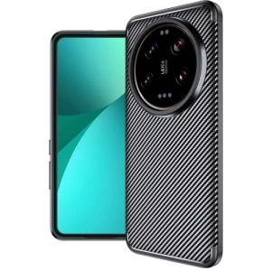 Xiaomi Mi 14 Ultra Kılıf Silikon Parmak İzi Bırakmayan Karbon Soft Negro Kapak - Siyah