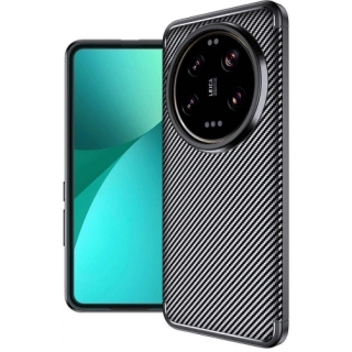 Xiaomi Mi 14 Ultra Kılıf Silikon Parmak İzi Bırakmayan Karbon Soft Negro Kapak - Siyah