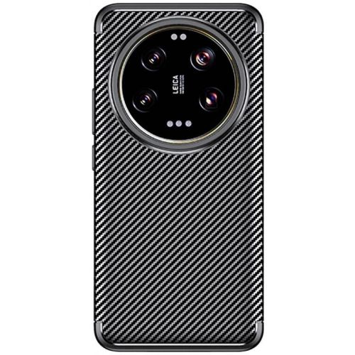 Xiaomi Mi 14 Ultra Kılıf Silikon Parmak İzi Bırakmayan Karbon Soft Negro Kapak - Siyah