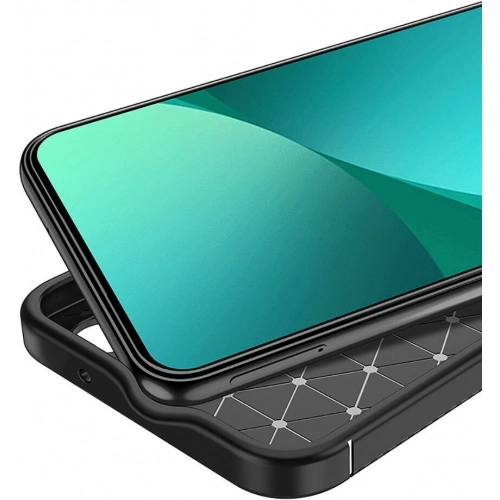 Xiaomi Mi 14 Ultra Kılıf Silikon Parmak İzi Bırakmayan Karbon Soft Negro Kapak - Siyah