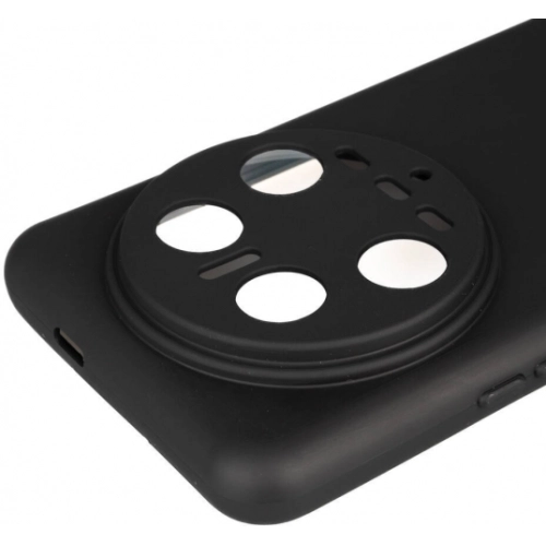 Xiaomi Mi 14 Ultra Kılıf Silikon Mat Esnek Kamera Korumalı Biye Kapak - Siyah