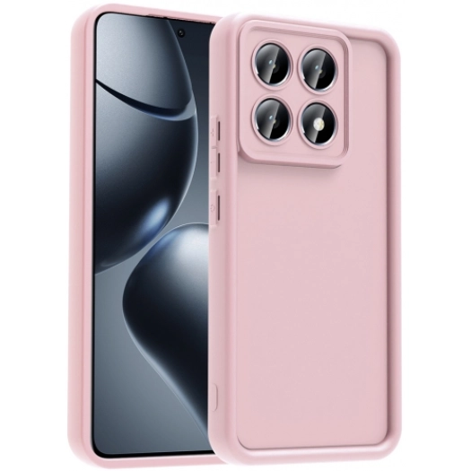 Xiaomi Mi 14T ile Uyumlu Kılıf Kamera Korumalı Silikon Ananas Kapak - Pembe