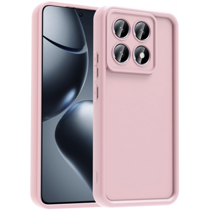 Xiaomi Mi 14T ile Uyumlu Kılıf Kamera Korumalı Silikon Ananas Kapak - Pembe