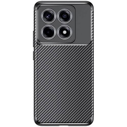 Xiaomi Mi 14T Kılıf Silikon Parmak İzi Bırakmayan Karbon Soft Negro Kapak - Siyah