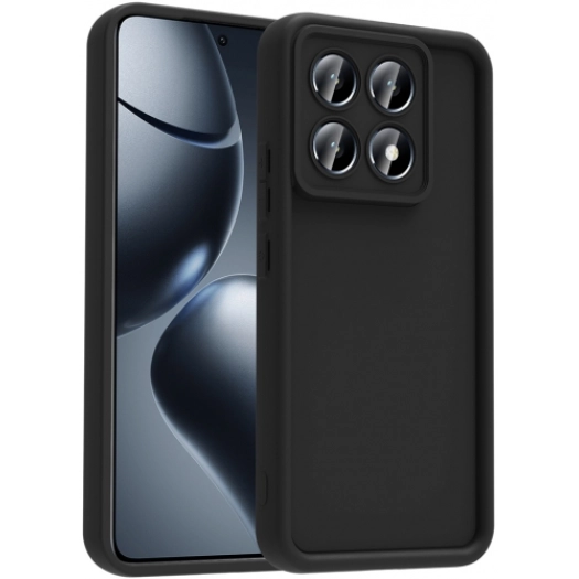 Xiaomi Mi 14T Pro ile Uyumlu Kılıf Kamera Korumalı Silikon Ananas Kapak - Siyah