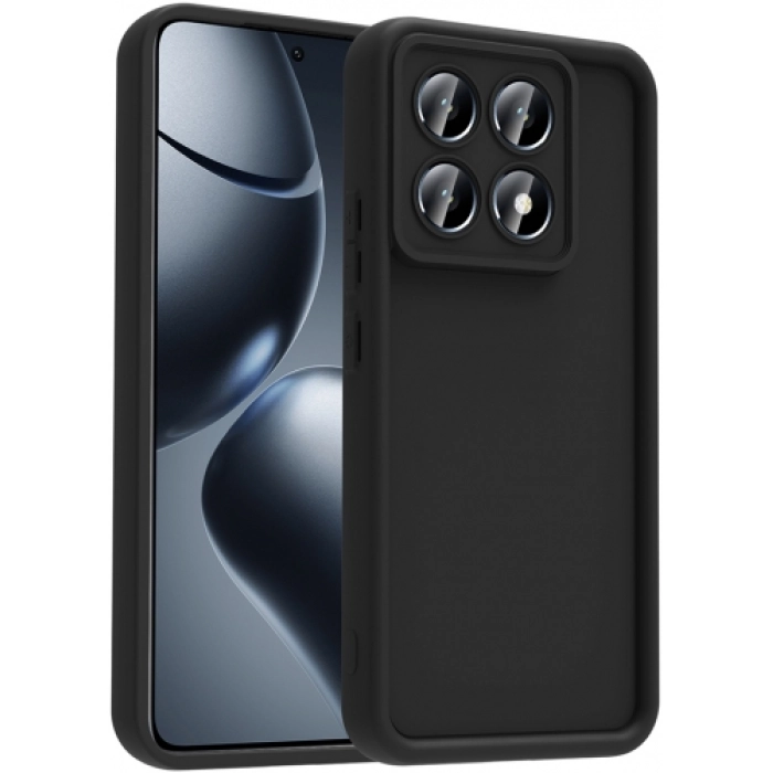 Xiaomi Mi 14T Pro ile Uyumlu Kılıf Kamera Korumalı Silikon Ananas Kapak - Siyah