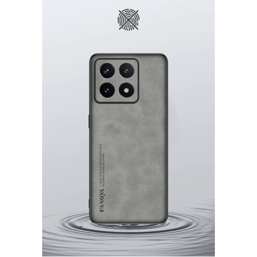 Xiaomi Mi 14T Pro ile Uyumlu Kılıf Lüks Şık Deri PU Silikon Darbeye Dayanıklı Parmak İzi Bırakmayan Hide Kapak - Siyah