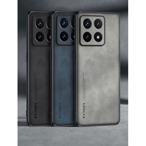 Xiaomi Mi 14T Pro ile Uyumlu Kılıf Lüks Şık Deri PU Silikon Darbeye Dayanıklı Parmak İzi Bırakmayan Hide Kapak - Lacivert