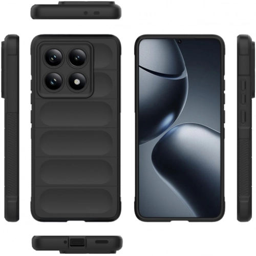 Xiaomi Mi 14T Pro Kılıf Esnek TPU Oyuklu Arka Yüzey Tasarımlı Zore Etnik Silikon Kapak - Koyu Yeşil