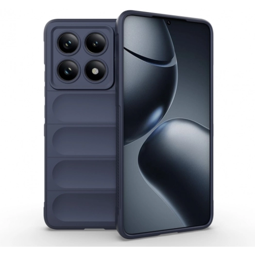 Xiaomi Mi 14T Pro Kılıf Esnek TPU Oyuklu Arka Yüzey Tasarımlı Zore Etnik Silikon Kapak - Lacivert