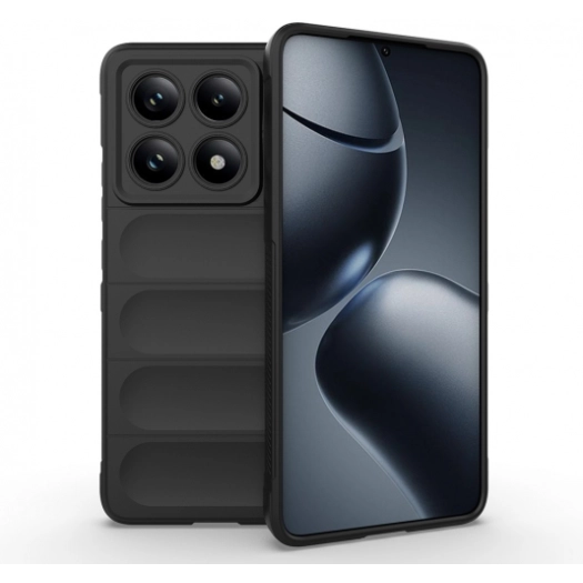 Xiaomi Mi 14T Pro Kılıf Esnek TPU Oyuklu Arka Yüzey Tasarımlı Zore Etnik Silikon Kapak - Siyah