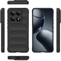 Xiaomi Mi 14T Pro Kılıf Esnek TPU Oyuklu Arka Yüzey Tasarımlı Zore Etnik Silikon Kapak - Siyah