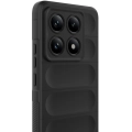 Xiaomi Mi 14T Pro Kılıf Esnek TPU Oyuklu Arka Yüzey Tasarımlı Zore Etnik Silikon Kapak - Siyah