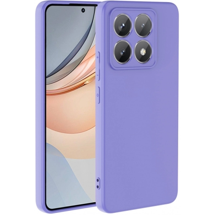 Xiaomi Mi 14T Pro Kılıf İçi Kadife Mat Mara Lansman Silikon Kapak  - Lila