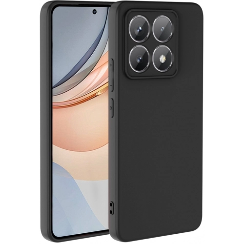 Xiaomi Mi 14T Pro Kılıf İçi Kadife Mat Mara Lansman Silikon Kapak  - Siyah