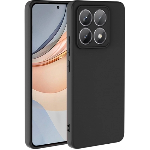 Xiaomi Mi 14T Pro Kılıf İçi Kadife Mat Mara Lansman Silikon Kapak  - Siyah