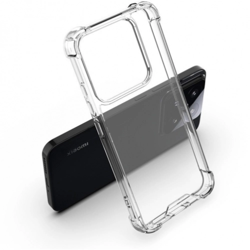 Xiaomi Mi 14T Pro Kılıf Silikon Köşe Korumalı Airbag Darbe Emici Kapak - Şeffaf