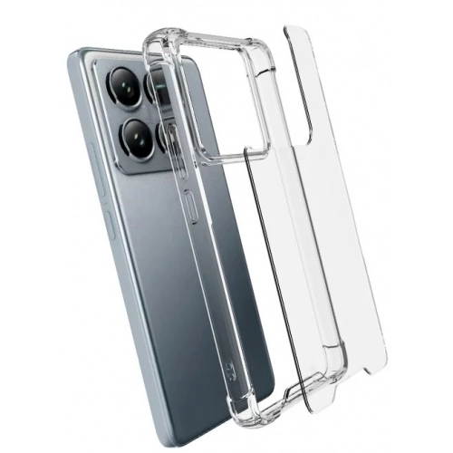 Xiaomi Mi 14T Pro Kılıf Silikon Köşe Korumalı Airbag Darbe Emici Kapak - Şeffaf