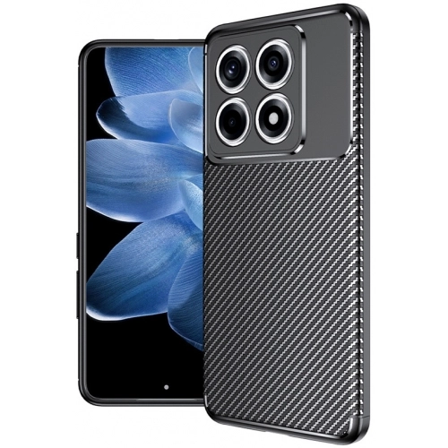 Xiaomi Mi 14T Pro Kılıf Silikon Parmak İzi Bırakmayan Karbon Soft Negro Kapak - Siyah