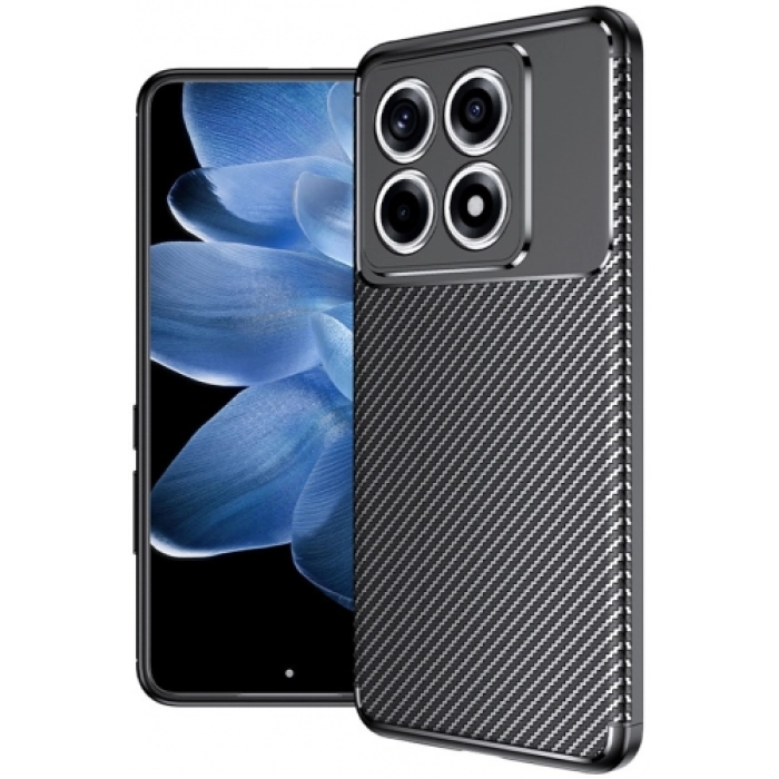 Xiaomi Mi 14T Pro Kılıf Silikon Parmak İzi Bırakmayan Karbon Soft Negro Kapak - Siyah