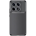 Xiaomi Mi 14T Pro Kılıf Silikon Parmak İzi Bırakmayan Karbon Soft Negro Kapak - Siyah