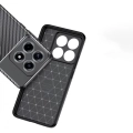 Xiaomi Mi 14T Pro Kılıf Silikon Parmak İzi Bırakmayan Karbon Soft Negro Kapak - Siyah