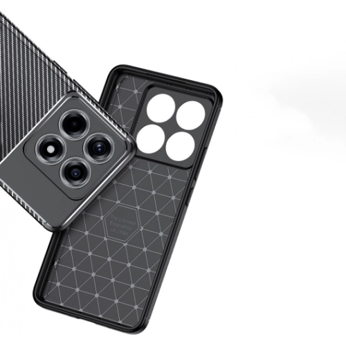Xiaomi Mi 14T Pro Kılıf Silikon Parmak İzi Bırakmayan Karbon Soft Negro Kapak - Siyah