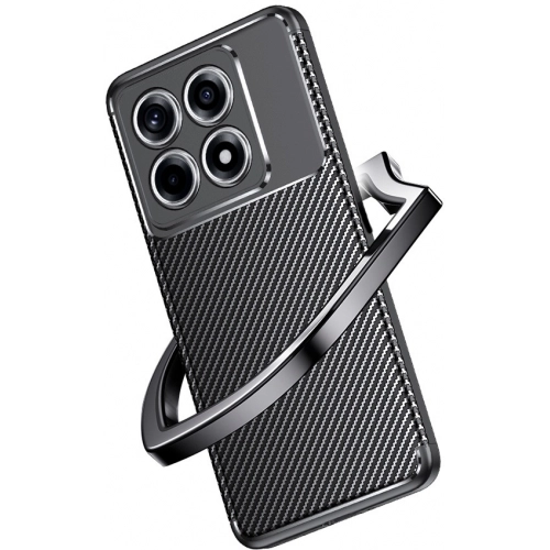 Xiaomi Mi 14T Pro Kılıf Silikon Parmak İzi Bırakmayan Karbon Soft Negro Kapak - Siyah