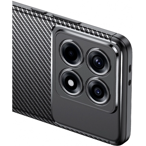 Xiaomi Mi 14T Pro Kılıf Silikon Parmak İzi Bırakmayan Karbon Soft Negro Kapak - Siyah